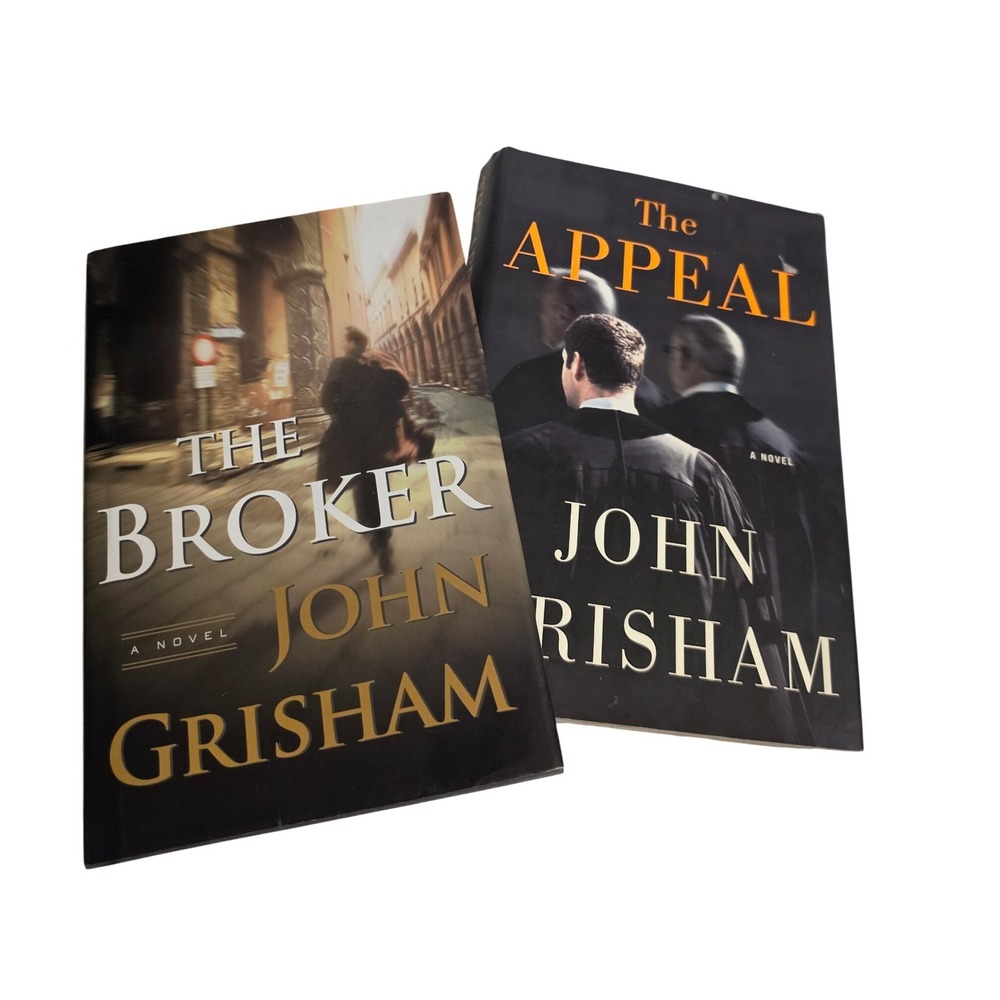 John Grisham  2 Book Lot The Broker and The Appeal Hardcover Novels Doubleday